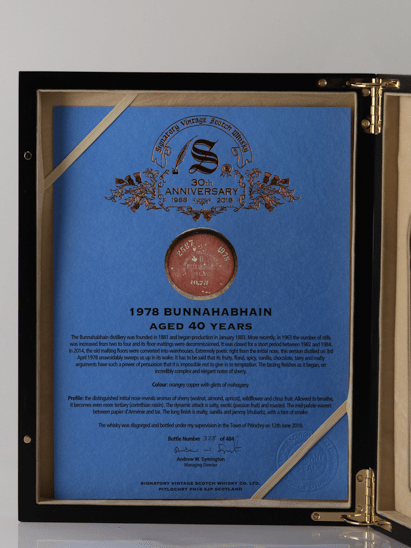 Signatory Bunnahabhain 40 Year Old 1978 30th Anniversary - Bottle Of Japan