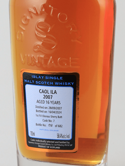 Signatory Caol Ila 16 Year Old 2007 - Bottle Of Japan