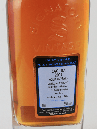 Signatory Caol Ila 16 Year Old 2007 - Bottle Of Japan