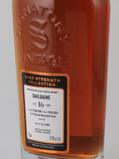 Signatory Dailuaine 16 Year Old 2008 - Bottle Of Japan