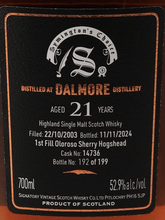 Load image into Gallery viewer, Signatory Dalmore 21 Year Old 2003 - Bottle Of Japan