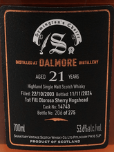 Load image into Gallery viewer, Signatory Dalmore 21 Year Old 2003 - Bottle Of Japan