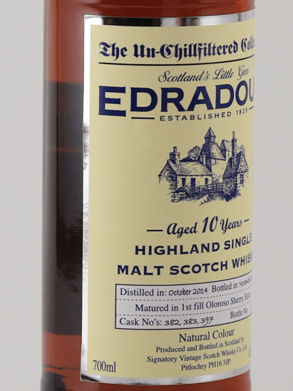 Signatory Edradour 10 Year Old 2014 Unchillfiltered - Bottle Of Japan