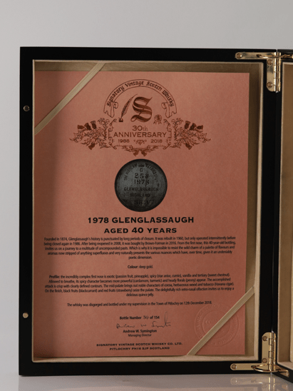 Signatory Glenglassaugh 40 Year Old 1978 30th Anniversary - Bottle Of Japan