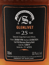 Load image into Gallery viewer, Signatory Glenlivet 25 Year Old 1998 - Bottle Of Japan