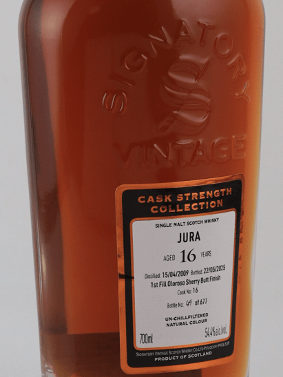 Signatory Jura 16 Year Old 2009 - Bottle Of Japan
