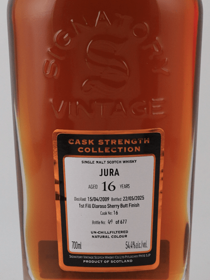 Signatory Jura 16 Year Old 2009 - Bottle Of Japan