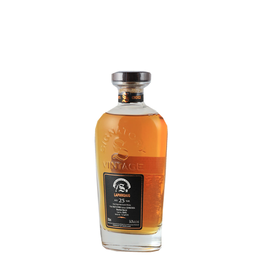 Signatory Laphroaig 25 Year Old 1998, 54.3%, 700ml - bottle right angle