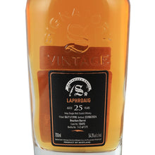 Load image into Gallery viewer, Signatory Laphroaig 25 Year Old 1998, 54.3%, 700ml - front label