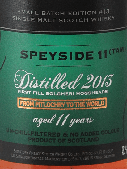 Signatory Secret Speyside 11 Year Old 2013 - Bottle Of Japan