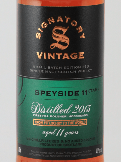 Signatory Secret Speyside 11 Year Old 2013 - Bottle Of Japan