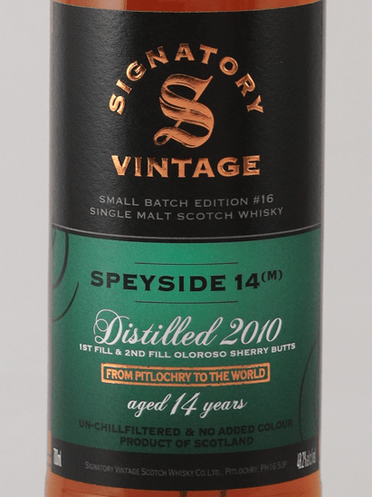 Signatory Secret Speyside 14 Year Old 2010 - Bottle Of Japan
