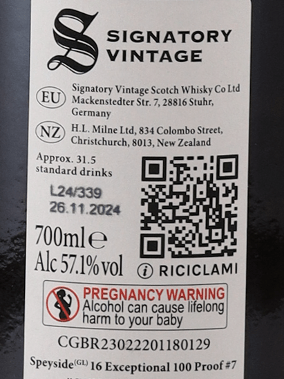 Signatory Secret Speyside 16 Year Old 2024 Release - Bottle Of Japan