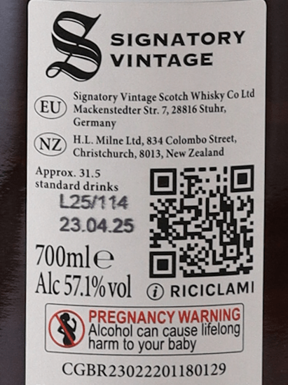 Signatory Vintage Blair Athol 17 Year Old 2007 - Bottle Of Japan