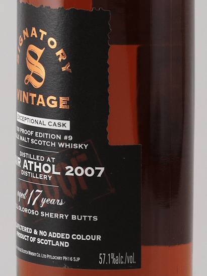 Signatory Vintage Blair Athol 17 Year Old 2007 - Bottle Of Japan