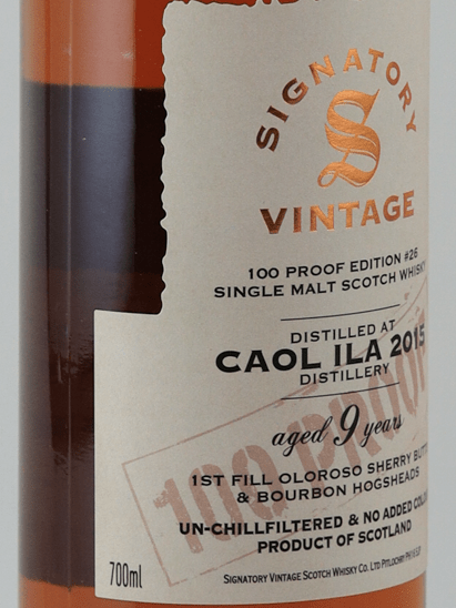 Signatory Vintage Caol Ila 9 Year Old 2015 - Bottle Of Japan