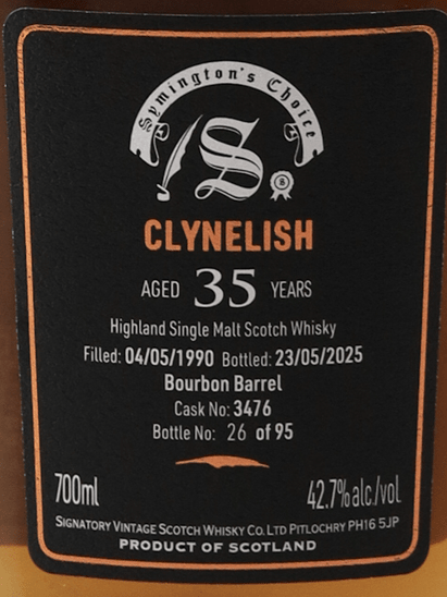 Signatory Vintage Clynelish 35 Year Old 1990 - Bottle Of Japan
