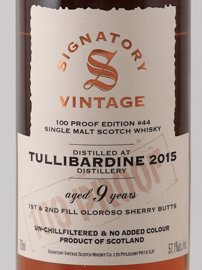 Signatory Vintage Tullibardine 9 Year Old 2015 - Bottle Of Japan