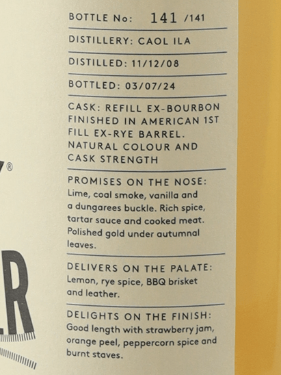 Simply Whisky Caol Ila 15 Year Old 2008 - Bottle Of Japan