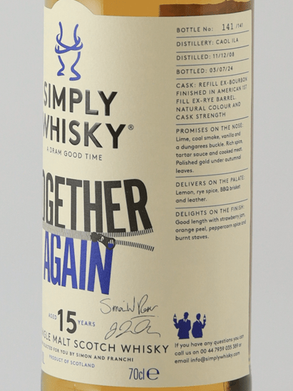 Simply Whisky Caol Ila 15 Year Old 2008 - Bottle Of Japan