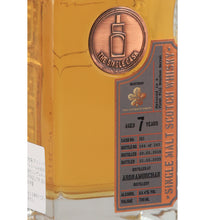 Load image into Gallery viewer, The Single Cask Ardnamurchan 7 Year Old 2018 64.4% for The Ultimate Spirits and Bar Minmorehouse - left label angle