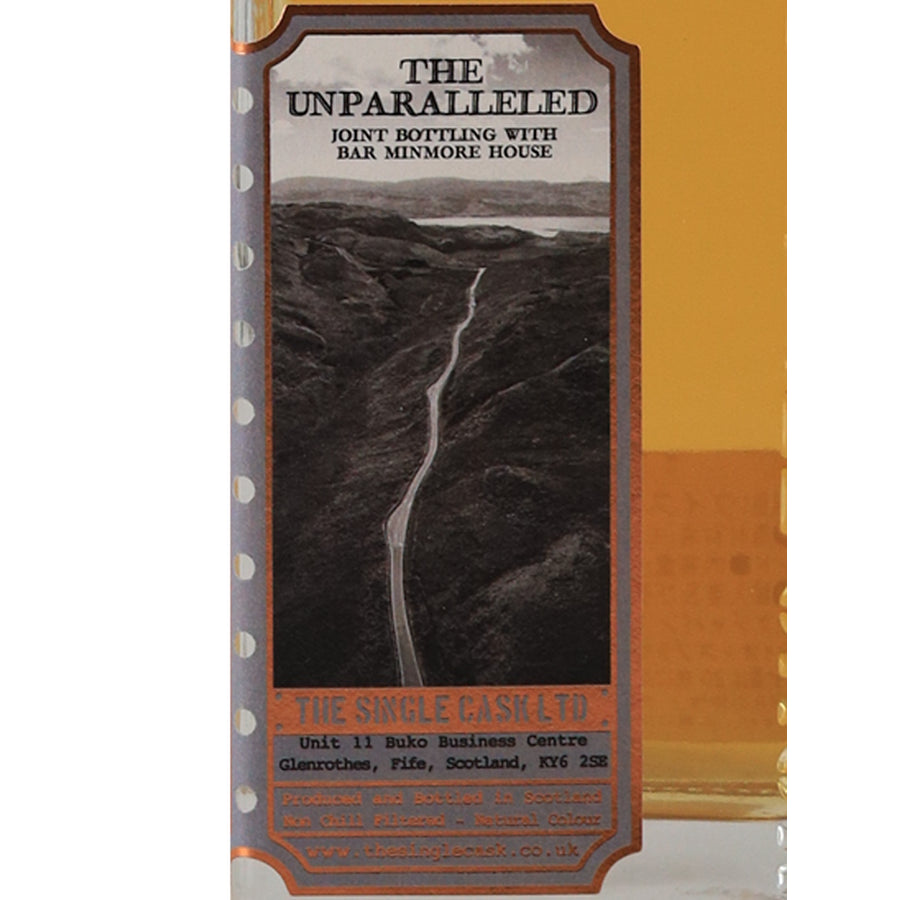 The Single Cask Ardnamurchan 7 Year Old 2018 64.4% for The Ultimate Spirits and Bar Minmorehouse - minmorehouse label