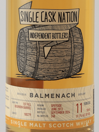 Single Cask Nation Balmenach 11 Year Old 2013 - Bottle Of Japan