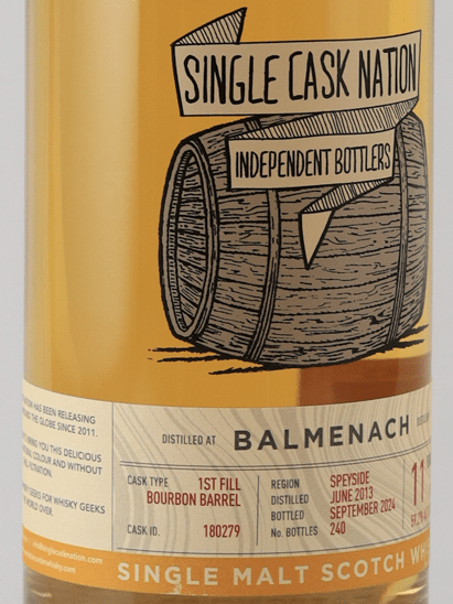 Single Cask Nation Balmenach 11 Year Old 2013 - Bottle Of Japan