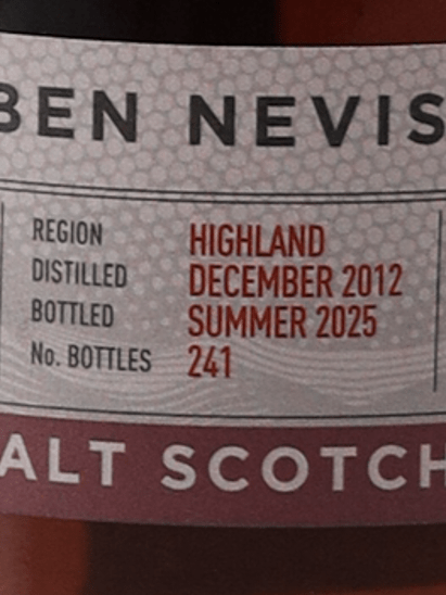 Single Cask Nation Ben Nevis 12 Year Old 2012 - Bottle Of Japan