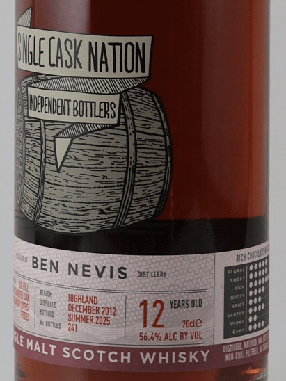 Single Cask Nation Ben Nevis 12 Year Old 2012 - Bottle Of Japan