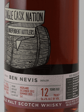 Load image into Gallery viewer, Single Cask Nation Ben Nevis 12 Year Old 2012 - Bottle Of Japan