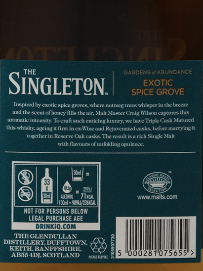 Singleton of Glen Deveron Exotic Spice Glove - Bottle Of Japan