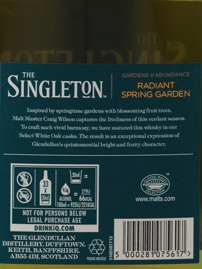 Singleton of Glen Deveron Radiant Spring Garden - Bottle Of Japan