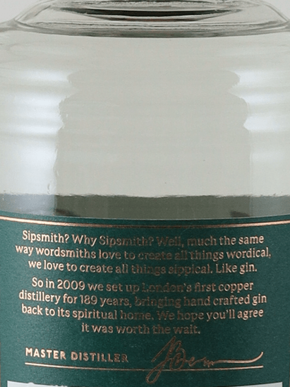 Sipsmith London Dry Gin - Bottle Of Japan