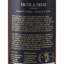 Load image into Gallery viewer, Smith &amp; Cross Traditional Jamaica Rum - back label