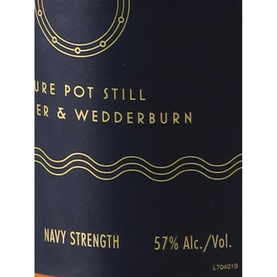 Smith & Cross Traditional Jamaica Rum - navy strength abv label