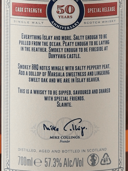 Spencer Collins Caol Ila 2012 50th Anniversary Bottle - Bottle Of Japan