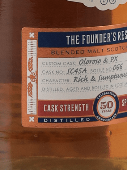 Spencer Collins The Founder's Reserve 2013 50th Anniversary Bottle - Bottle Of Japan