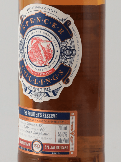 Spencer Collins The Founder's Reserve 2013 50th Anniversary Bottle - Bottle Of Japan