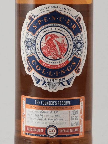 Spencer Collins The Founder's Reserve 2013 50th Anniversary Bottle - Bottle Of Japan