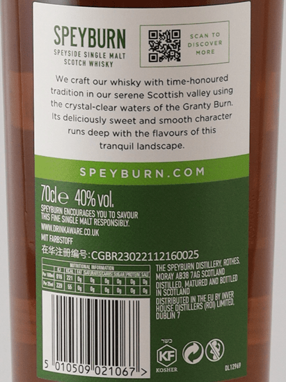Speyburn 10 Year Old 700ml New Label - Bottle Of Japan