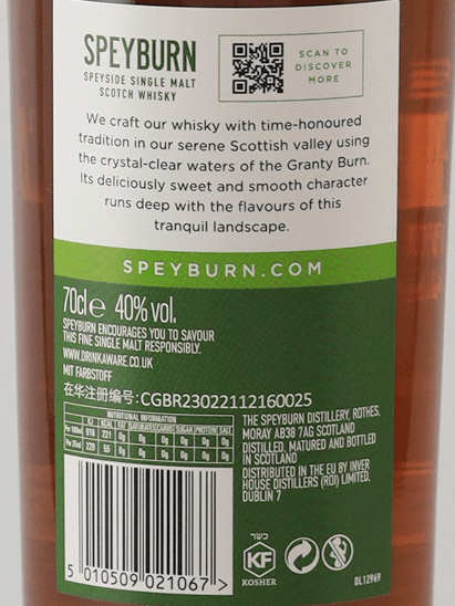 Speyburn 10 Year Old 700ml New Label with Glass Set - Bottle Of Japan