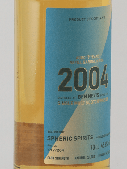 Spheric Spirits Ben Nevis 19 Year Old 2004 - Bottle Of Japan