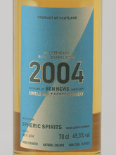 Load image into Gallery viewer, Spheric Spirits Ben Nevis 19 Year Old 2004 - Bottle Of Japan