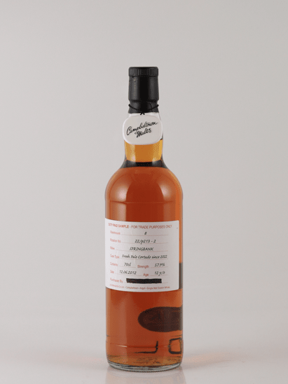 Springbank 12 Year Old 2012 Palo Cortado Duty Paid Sample - Bottle Of Japan