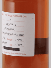 Load image into Gallery viewer, Springbank 12 Year Old 2012 Palo Cortado Duty Paid Sample - Bottle Of Japan