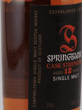 Load image into Gallery viewer, Springbank 12 Year Old Cask Strength Old Label - Bottle Of Japan