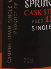 Load image into Gallery viewer, Springbank 12 Year Old Cask Strength Old Label - Bottle Of Japan