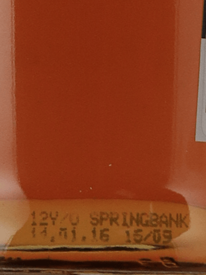 Springbank 12 Year Old Cask Strength Old Label - Bottle Of Japan