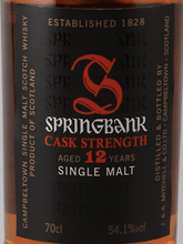 Load image into Gallery viewer, Springbank 12 Year Old Cask Strength Old Label - Bottle Of Japan